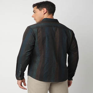 Camisas formales de negocios de talla grande para hombre, camisa informal de algodón a rayas de manga larga, venta al por mayor, personalizable para adolescentes, transpirable - Product Image 6