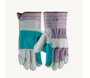 Guantes de seguridad de construcción industrial reforzados con doble palma de cuero dividido de alta calidad Anti-Corte Anti-impacto para la construcción - Product Image 2