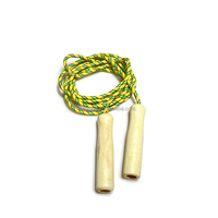 Corde à sauter chinoise simple avec poignée en bois pour enfants