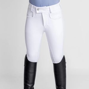 Pantalones de equitación para niños de calidad superior con reflector, ropa de ajuste elástico, pantalones de montar a caballo personalizados al por mayor - Product Image 5