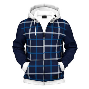 Nuevo estilo cremallera arriba pulóver hombres sublimados sudaderas con capucha marca personalizada invierno moda térmica impresa sudaderas con capucha - Product Image 4