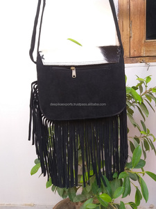 Sac à main en cuir de fourrure de vache Style occidental cheveux sur cacher femmes sac à main élégant sac à main lapidé - Product Image 2