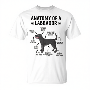 Camiseta Promocional con Diseño de Anatomía de un Labrador Negro - Product Image 2