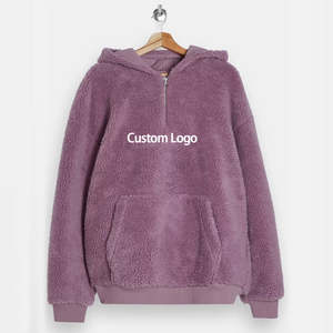 Custom Made Men's <b>Sherpa</b> <b>Hoodies</b> Oversized Breathable 100% Cotton Plain Dyed Casual Fashion for Winter Direct OEM Manufacturer - Product Image 2