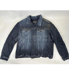 Veste en jean pour homme à logo frontal personnalisé, imperméable, 100% coton, fabrication en usine, nouvelle arrivée, manches longues - Product Image 1