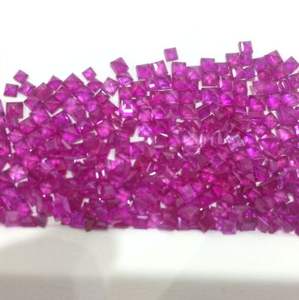 Rubí Natural, Corte Asscher, Forma Cuadrada, Pulido, con Iridisencia, Tamaño Calibrado para Joyería - Product Image 5