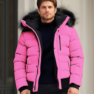 Chaqueta larga acolchada de invierno para hombre personalizada más vendida con capucha nueva llegada servicio OEM tela de lona - Product Image 3