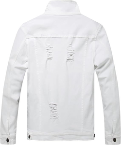 Chaqueta vaquera de lona de estilo alto para hombre de diseñador, ropa de calle con capucha de invierno con logotipo frontal al por mayor - Product Image 2