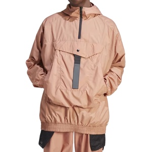 Hot Custom <b>Men's</b> Casual <b>Pullover</b> Windbreaker <b>Jackets</b> 100% Polyester Half Zip Color Block Oversized Lightweight - Product Image 1