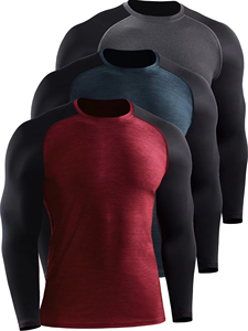 Custom Logo High Quality Wholesale Plain Jiu Jitsu Fitness Shirts <b>Printed</b> Long Sleeve MMA for Men Bjj Rashguard Rash Guard - Product Image 3