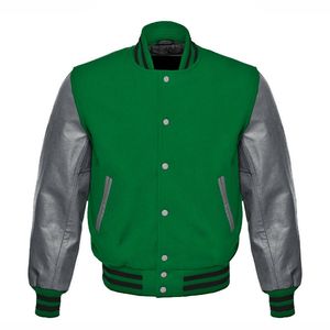Design élégant veste universitaire de baseball universitaire en laine mélangée vêtements de sport en molleton logo personnalisé OEM prix d'usine veste pour hommes à la mode - Product Image 3
