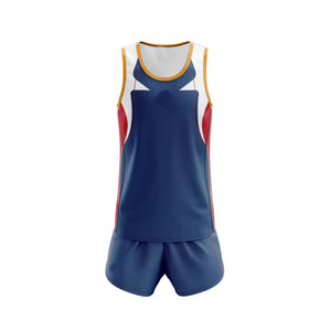 Summer <b>Track</b> <b>Field</b> Uniforms Superior Quality 100% Polyester Breathable Printed Solid Unique Designs for Running Wholesale Price - Product Image 2