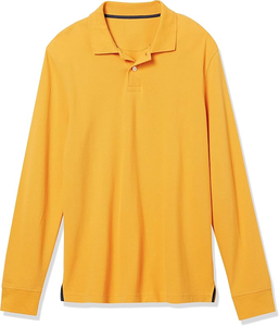 100% coton tricoté tissu orienté vers l'exportation à prix compétitif hommes polo à manches longues du Bangladesh motif à carreaux - Product Image 2