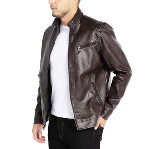 Veste en cuir de haute qualité pour homme avec col montant Meilleure qualité Grande taille Style de rue d'hiver pour femme - Product Image 4