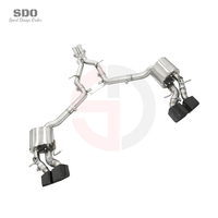 Échappement arrière SDO en acier inoxydable poli miroir avec soupape électronique pour Mercedes-Benz CLS550 4.7 V8 2010-2016 avec silencieux