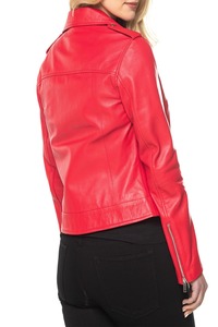 เสื้อแจ็กเก็ตหนังทรงสลิมฟิตสำหรับผู้หญิง, เสื้อกันลมสวมใส่สบายเสื้อผ้าสไตล์มหาวิทยาลัยผ้าคอตตอนปักสูงสุด - Product Image 3