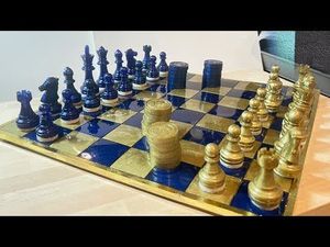 Juego de Ajedrez de Madera y Resina de Calidad DECOR, Caja de Ajedrez de Lujo con Piezas de Resina Rojas y Negras de Tayyab Handicraft - Product Image 4