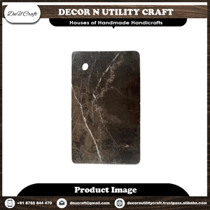 Planche à découper en ardoise de forme rectangulaire avec base en bois et design antidérapant - Product Image 6