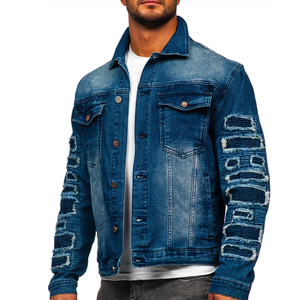Nouvelle veste en jean tendance au meilleur design pour homme et vestes en jean délavées surdimensionnées et respirantes - Product Image 3