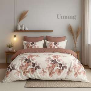 New Soft Modern Home Bedding Washed Cotton Woven Florals <b>Twin</b> Size All-Season Warm Skin-Friendly Comforter Fuzzy Quilt Both - Product Image 1