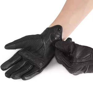 Gants longs en cuir de vachette personnalisés de haute qualité pour les motocyclistes Gants de sécurité pour la conduite à grande vitesse en hiver - Product Image 2