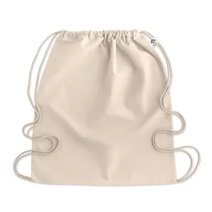Sacche Sportive con Coulisse in Cotone Biologico YUKI - Borsa Promozionale Sostenibile - Product Image 2