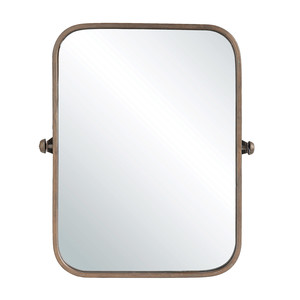 <span class=keywords><strong>Espejo</strong></span> de baño moderno con marco de metal, <span class=keywords><strong>espejo</strong></span> de tocador <span class=keywords><strong>rectangular</strong></span> montado en la pared con soporte ajustable, estilo <span class=keywords><strong>industrial</strong></span> - Product Image 3