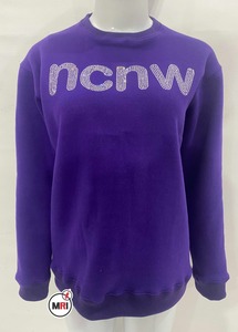 Ncnw เสื้อสเวตเตอร์คอกลมผ้าฝ้าย100% คุณภาพสูงประดับด้วยพลอยเทียมเฟรนช์เทอร์รี่ไซส์ใหญ่พิเศษสำหรับผู้ชายและผู้หญิง - Product Image 5