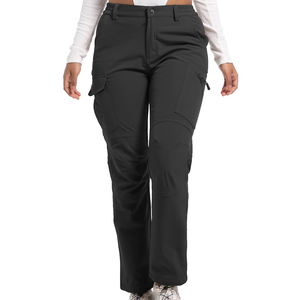 Pantalones Softshell elegantes para mujer, transpirables, impermeables, a prueba de viento, duraderos para exteriores, senderismo, senderismo, esquí, moda informal plana - Product Image 1