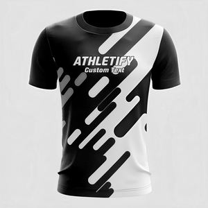 เสื้อฟุตบอลผ้าโพลีเอสเตอร์แขนครึ่งระบายอากาศสำหรับวันเล่นเกมเสื้อกีฬาแขน100% ออกแบบได้ตามต้องการมีตัวเลขโลโก้ที่กำหนดเอง - Product Image 1