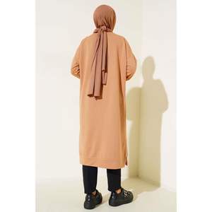 Túnica básica larga bordada Latte - Product Image 4