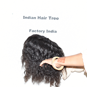 उच्च गुणवत्ता वाला अच्छा उत्पाद कच्चे कुंवारी मंदिर बिना संसाधित प्राकृतिक मानव बाल कर्ली बंडल नहीं - Product Image 3