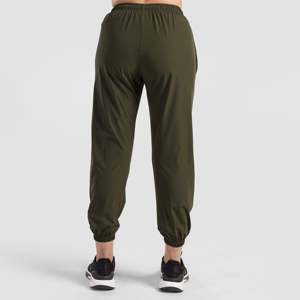 Pantalon de jogging AirFlex Olive en velours côtelé 100% coton, coupe ample, vêtements de sport, logo personnalisable, taille haute, taille XL, motif hiver - Product Image 2
