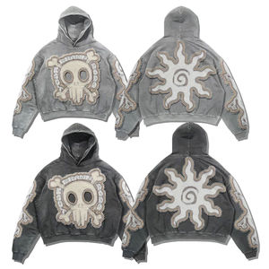 Sweats à capuche personnalisés pour hommes et femmes, polaire, pull-over, hiver, chaud, streetwear, style décontracté, manches longues, broderie de haute qualité, impression - Product Image 1