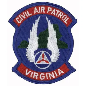 Fabricante do Paquistão venda inteira de remendo de asa civil da patrulha aérea virginia | Remendo de bolso de segurança dos EUA Remendo do Vietnã