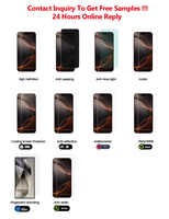 Kit d'installation de verre trempé sans poussière en boîte cartonnée, protecteur d'écran simple pour la confidentialité pour iPhone 15/16/17 Pro Max