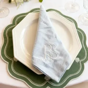 Serviettes <span class=keywords><strong>de</strong></span> <span class=keywords><strong>table</strong></span> <span class=keywords><strong>de</strong></span> <span class=keywords><strong>mariage</strong></span> personnalisées en lin 100% coton, broderie monogramme, logo personnalisé, couleurs et styles, <span class=keywords><strong>serviette</strong></span> <span class=keywords><strong>de</strong></span> <span class=keywords><strong>table</strong></span> <span class=keywords><strong>de</strong></span> <span class=keywords><strong>mariage</strong></span> - Product Image 1