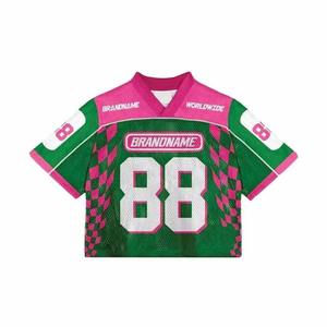 Maillot de football américain surdimensionné en maille pour hommes, sublimé, personnalisé, vêtements de supporter, fournisseur OEM, vente en gros - Product Image 4