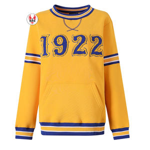 Sweat-shirt brodé avec lettres grecques pour femmes de la sororité Sigma Gamma Rho |   Sweat-shirt à col rond en molleton de coton personnalisé pour femmes, broderie de sororité - Product Image 2