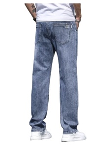 Custom Men Fleece Lined Breathable Garment Dyed Winter Warm Denim <b>Pants</b> <b>Thermal</b> Trousers High Quality Lightweight Denim Gear - Product Image 5