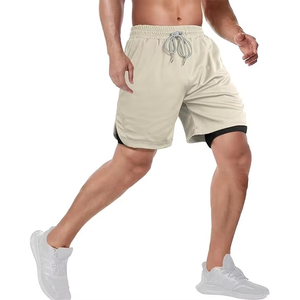 Nouveau modèle de short de fitness pour homme avec logo personnalisé short de fitness respirant avec cordon de serrage solide services de sport OEM ODM - Product Image 5