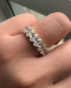 Élégante bague en diamant Moissanite élégante avec pierre précieuse brillante taillée en argent 925 cadeau pour les femmes bijoux fiançailles utilisation - Product Image 6