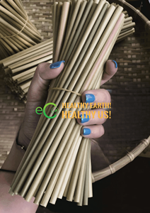 หลอดหญ้าสีเขียวที่ย่อยสลายได้ทางชีวภาพพร้อมตัวอย่างฟรีและใช้สำหรับดื่มเครื่องดื่ม/หญ้าฟางที่เป็นมิตรต่อสิ่งแวดล้อมโดย Eco2go เวียดนาม - Product Image 3