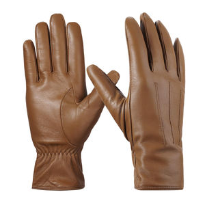 Gants en cuir véritable tendance les plus vendus en gros pour femmes Doublure chaude d'hiver avec fonction tactile pour temps froid - Product Image 1