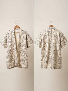 Robe brodée artisanale en lin et coton pour femme, silhouette féminine avec ourlet à volants, respirante pour une soirée romantique - Product Image 5