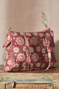 Sac de voyage de luxe en coton imprimé à la main avec une grande capacité Fermeture éclair durable de haute qualité - Product Image 5