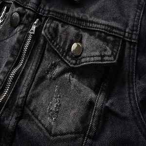 เสื้อแจ็คเก็ตยีนส์แฟชั่นดีไซน์ใหม่สำหรับผู้ชาย เสื้อแจ็คเก็ตยีนส์สำหรับวิ่งเท่ๆ สไตล์สตรีทแวร์ กางเกงยีนส์ผู้ชาย - Product Image 5