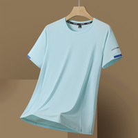 T-shirts en molleton 220g pour hommes, style streetwear, en polyester/coton délavé à l'acide, séchage rapide, nouvelle collection, vente en gros directe usine, service OEM