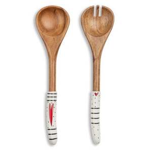 Juego de servidor de ensalada de madera de la mejor calidad, último diseño, mango de resina, utensilios de cocina, herramientas de ensalada hechas de madera al mejor precio al por mayor - Product Image 1