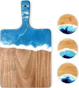 Planche à découper rectangulaire en bois et résine de haute qualité planche à fromage pour ustensiles de cuisine produits en bambou fabriqués par l'Inde - Product Image 5